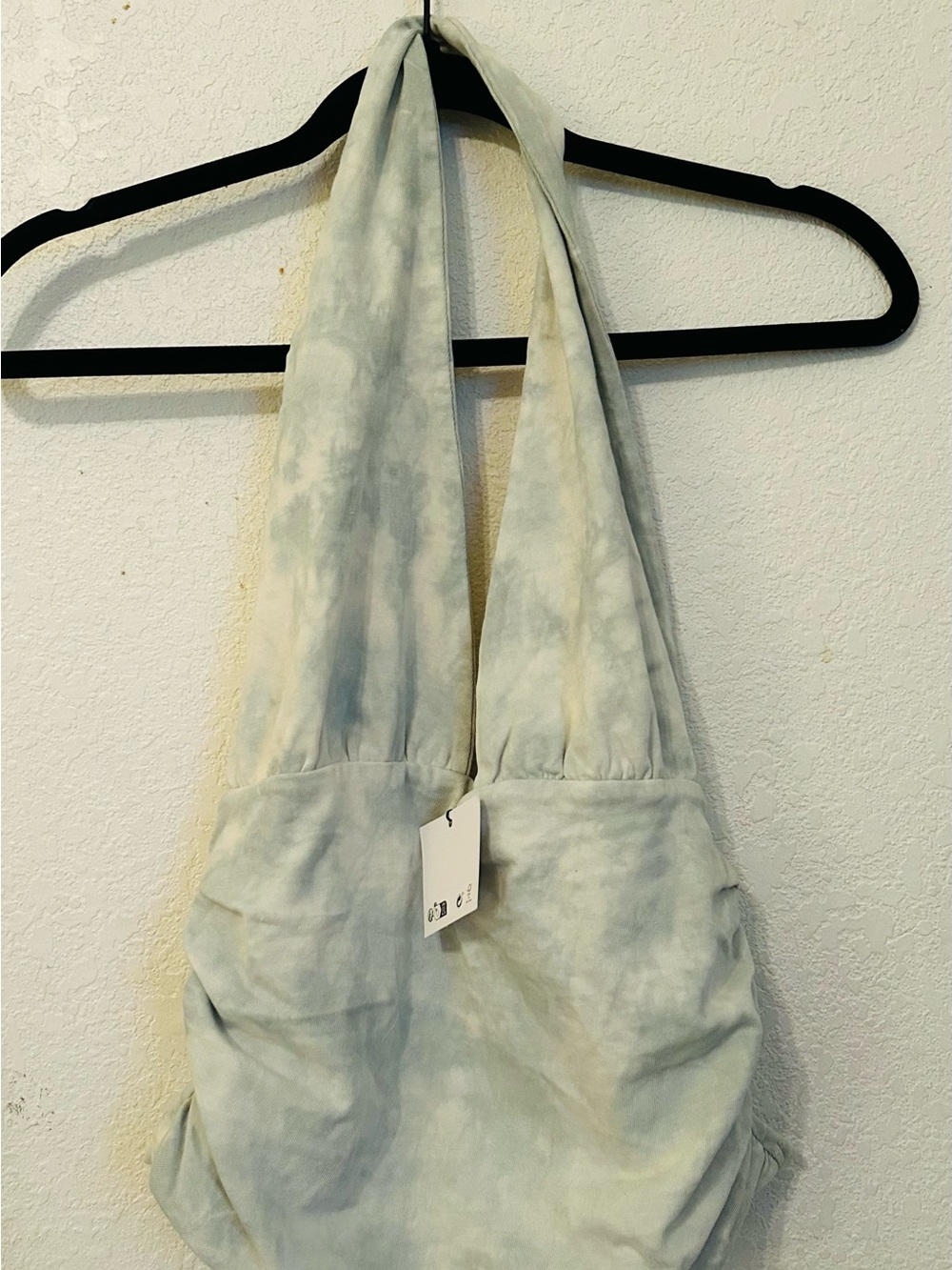 Zara Sage Tie-Dye halter top